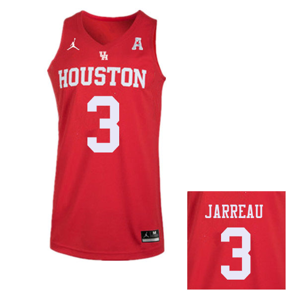 Jordan Brand Men #3 DeJon Jarreau Houston Cougars College Basketball Jerseys Sale-Red - Click Image to Close